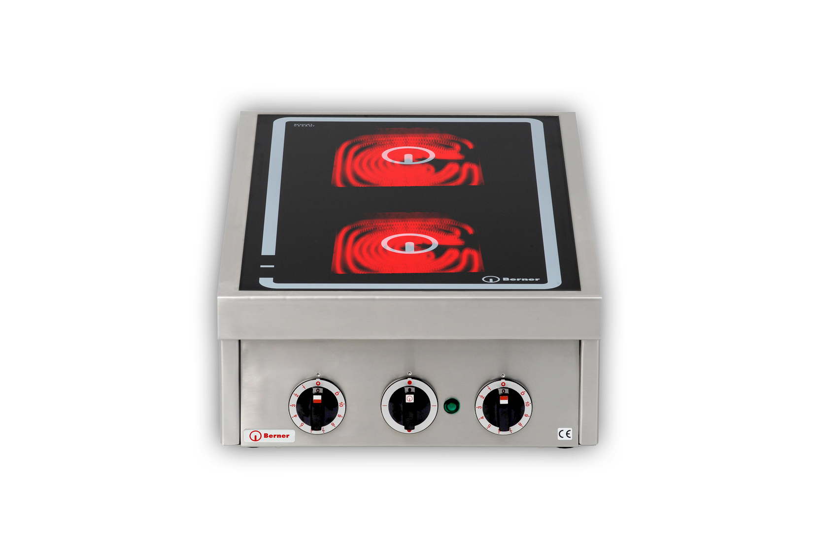 Berner BS2KTHQ Quadratplatten-Kochfeld Ceran