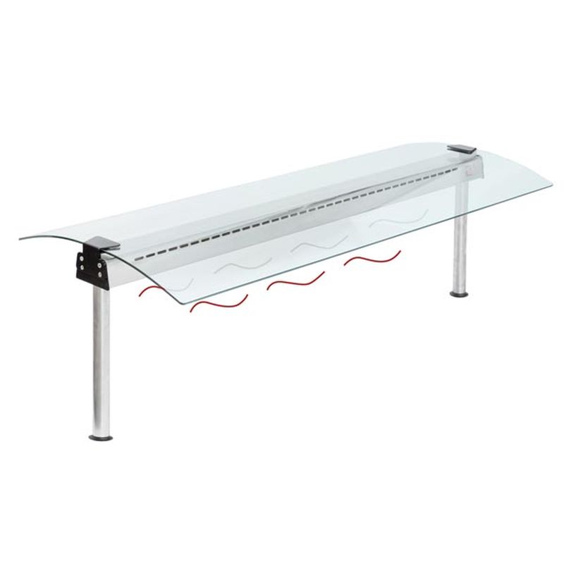 KBS Glasaufbau beidseitig mit Beleuchtungs- und Heizelement für 4 GN