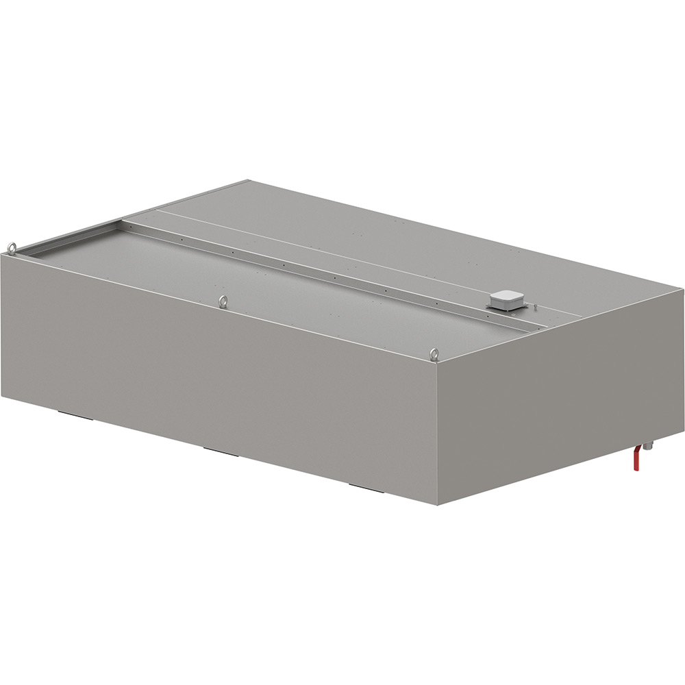 GASTROXTREM Edelstahl Induktions-Wandhaube Kastenform Höhe 450mm - versch. Ausführungen