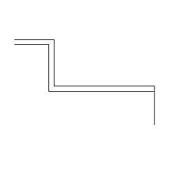 Aufpreis L-Ausschnitt mit Aufkantung zu Arbeitsplatte 60/70 cm