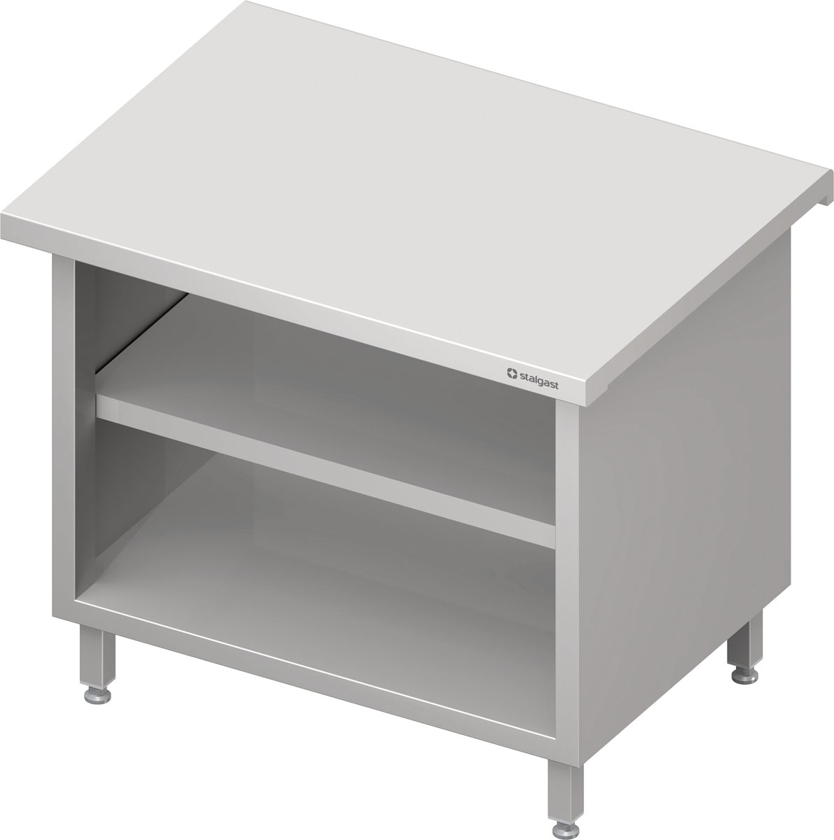 STALGAST Neutralausgabe "Free Flow" mit offenem Unterschrank 500x735x880 mm Edelstahlabdeckung
