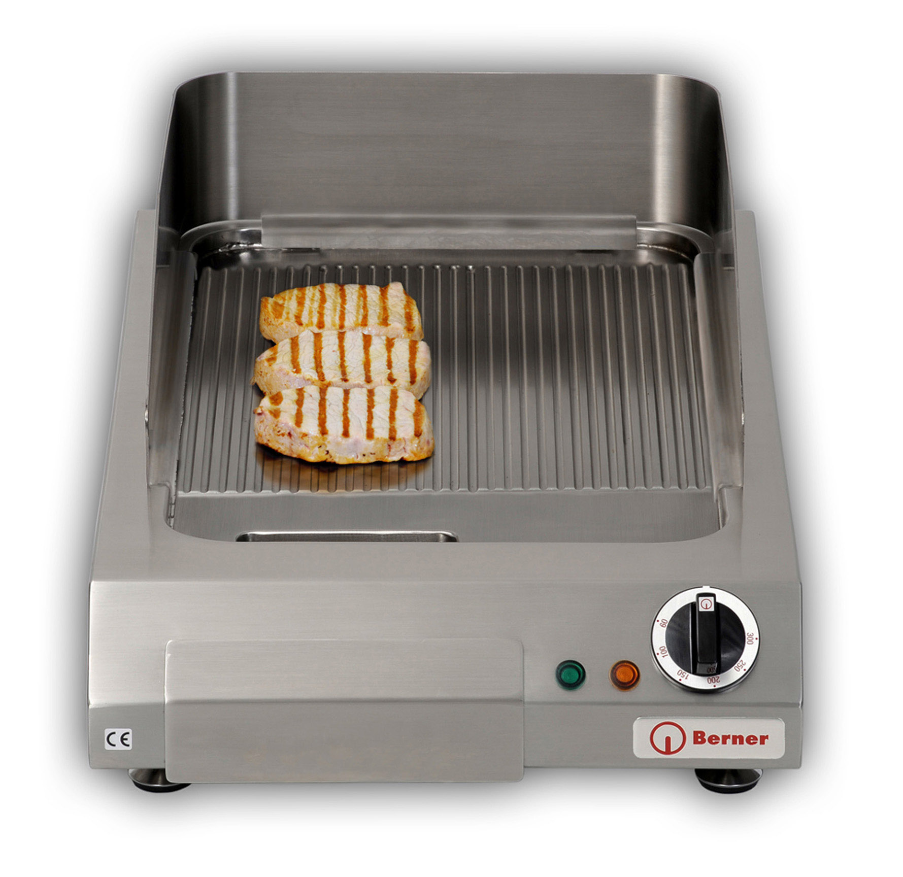 Berner BGAR40S Griddleplatte gerillt