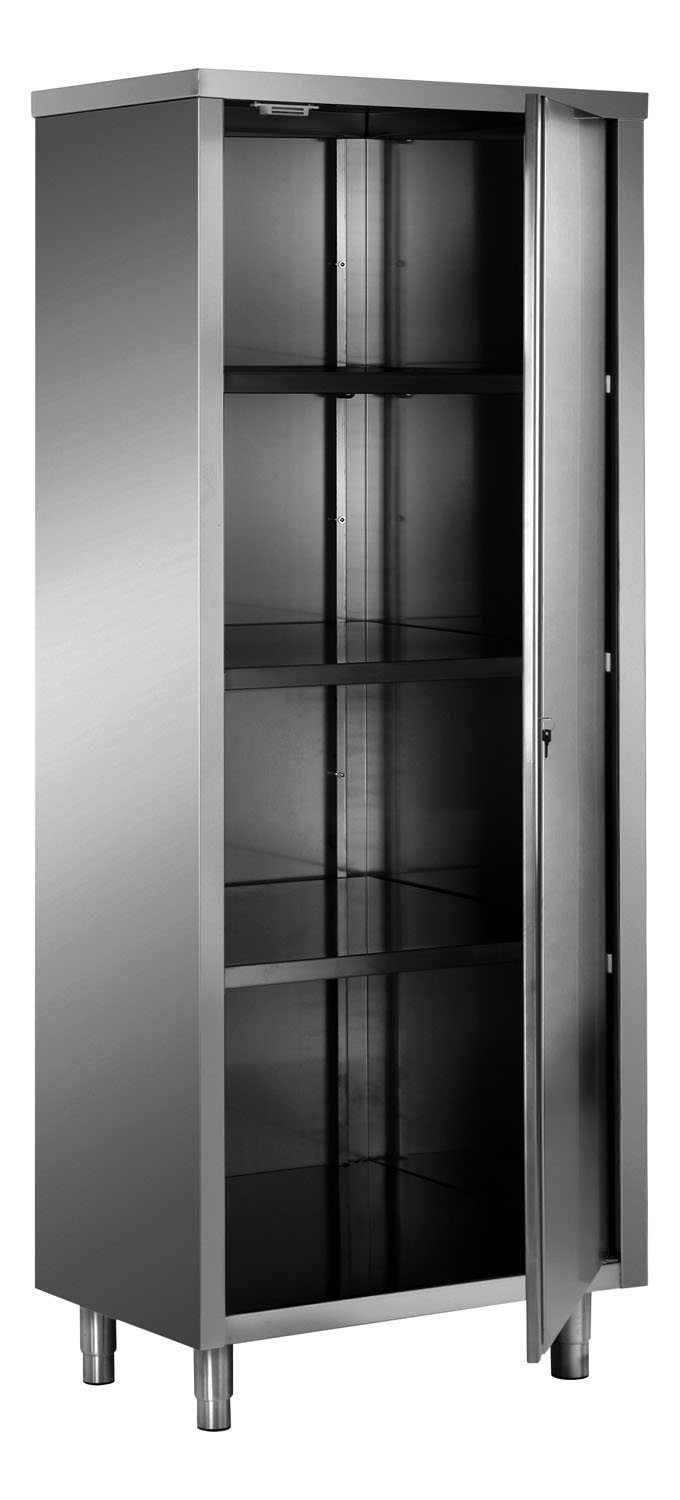 SARO Edelstahl-Lagerschrank mit 1 Flügeltür AISI 430 - versch. Ausführungen