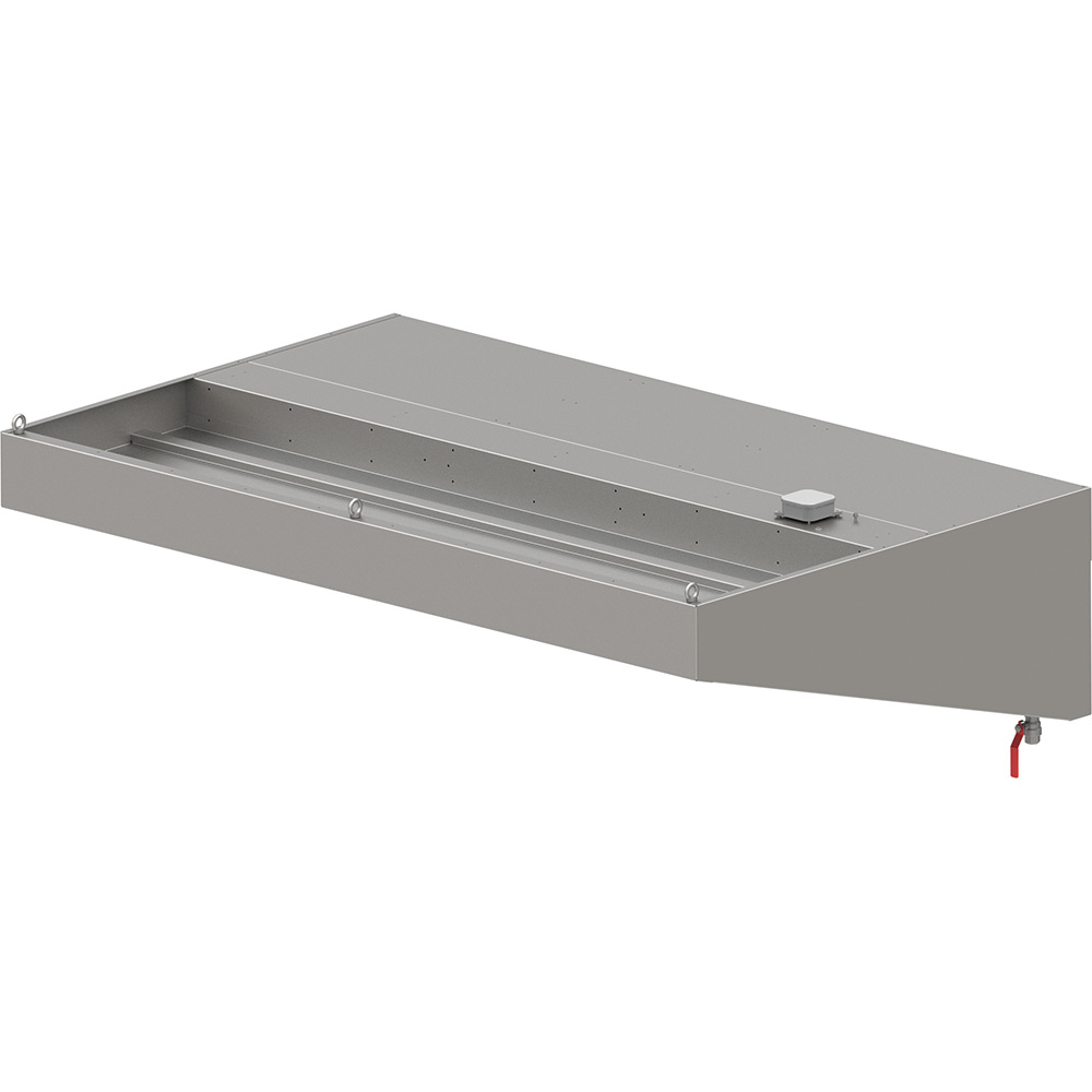 GASTROXTREM Edelstahl Wandhaube Schrägform Höhe 450mm - versch. Ausführungen