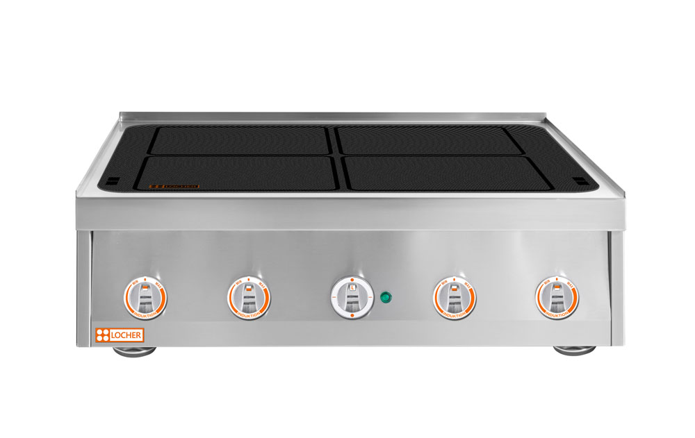 LOCHER 237204 Induktionsherd, 4 Kochstellen á 5 kW