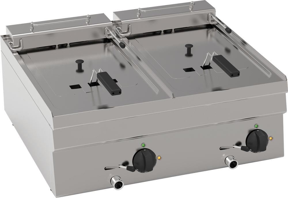 KBS Elektro-Fritteuse 2x 8 Liter Becken - Tischgerät