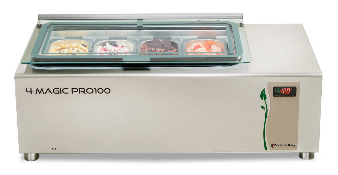 Speiseeisvitrine 4 Magic PRO 100, 4 x 2,5 Liter von Neumärker