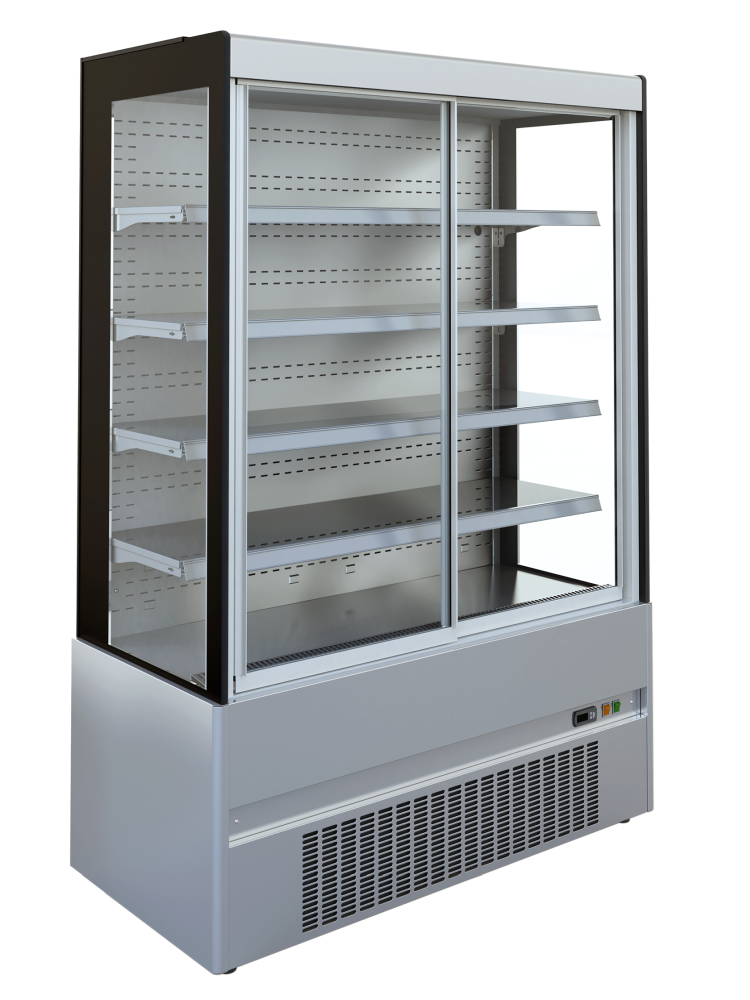 KBS Wandkühlregal Edelstahl Cronus 1310 mit Schiebetüren