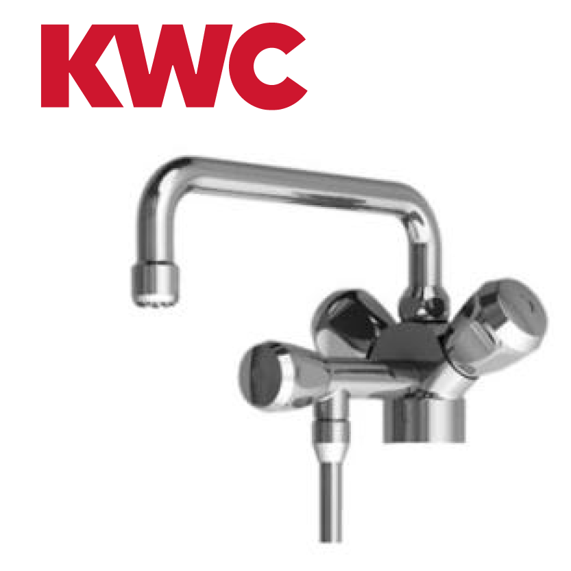 KWC Gastro 100.101 C Thekenarmatur mit Unterspülrohr einfach - Zweigriffmischer