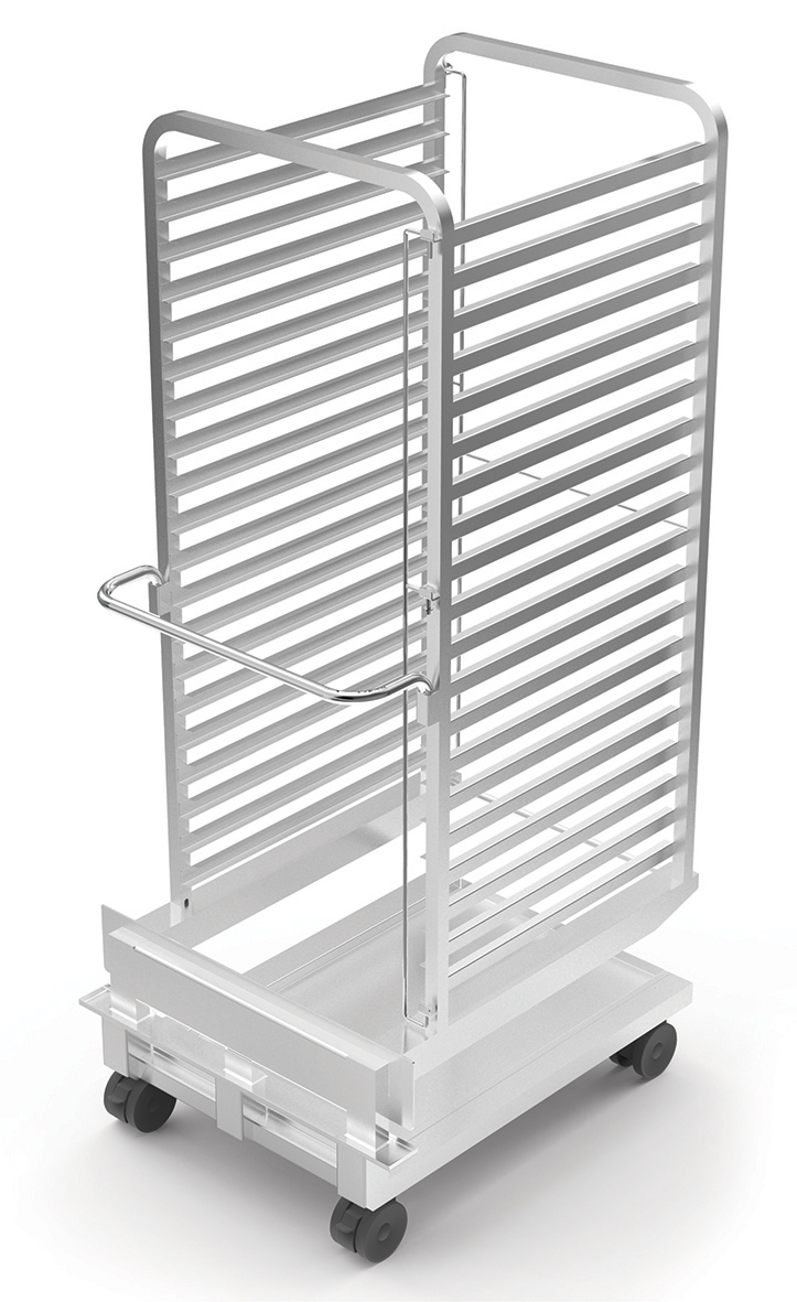 HORDENGESTELLWAGEN HEAVY DUTY MIT FETTAUFFANGWANNE 40 x GN 1/1 - Modell 202