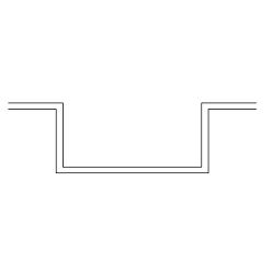 Aufpreis C-Ausschnitt mit Aufkantung zu Arbeitsplatte 60/70 cm