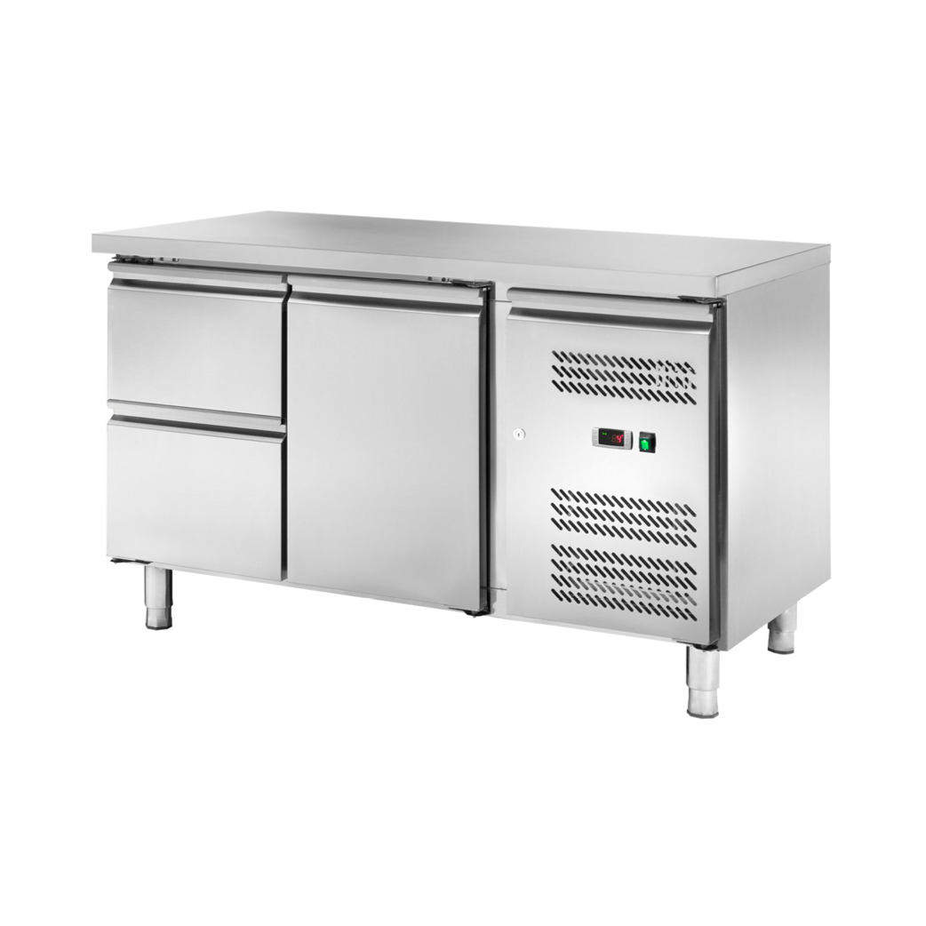 PROFIKOCHER 522863 Kühltisch GN1/1 mit 1 Türe und 2 Schubladen