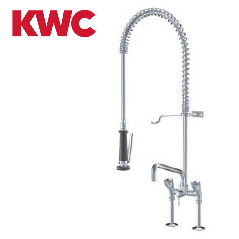 KWC Gastro K.24.42.64.000C71 Geschirrbrause mit Schwenkauslauf Doppelrohr - Zweigriffmischer