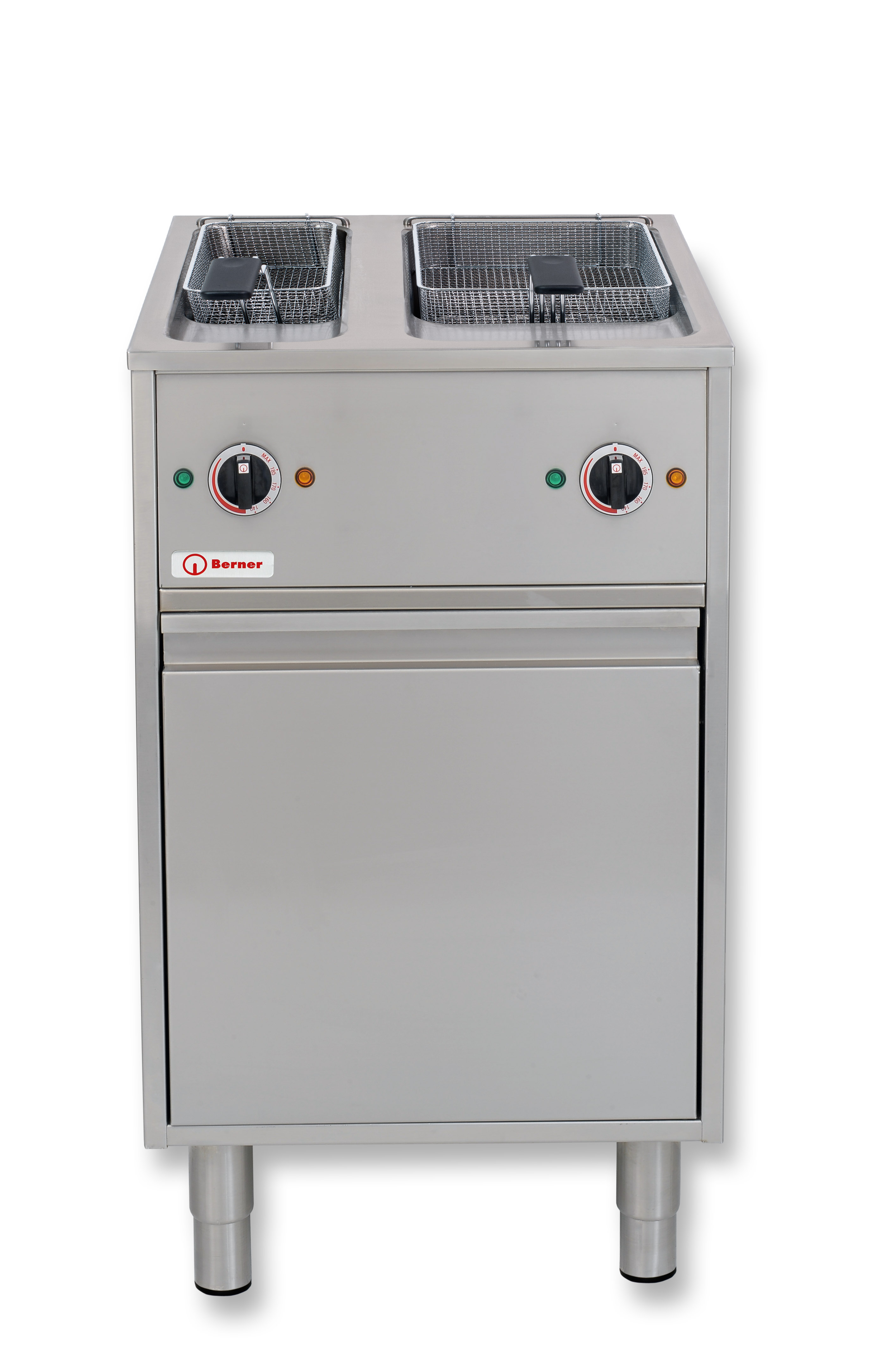 Berner BFHM50_2Elektro Fritteuse Standgerät mit 2 Becken Frittstar