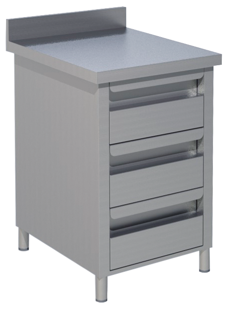 KBS Schubladenschrank 3 Schubladen BxT 50x60cm Aufkantung