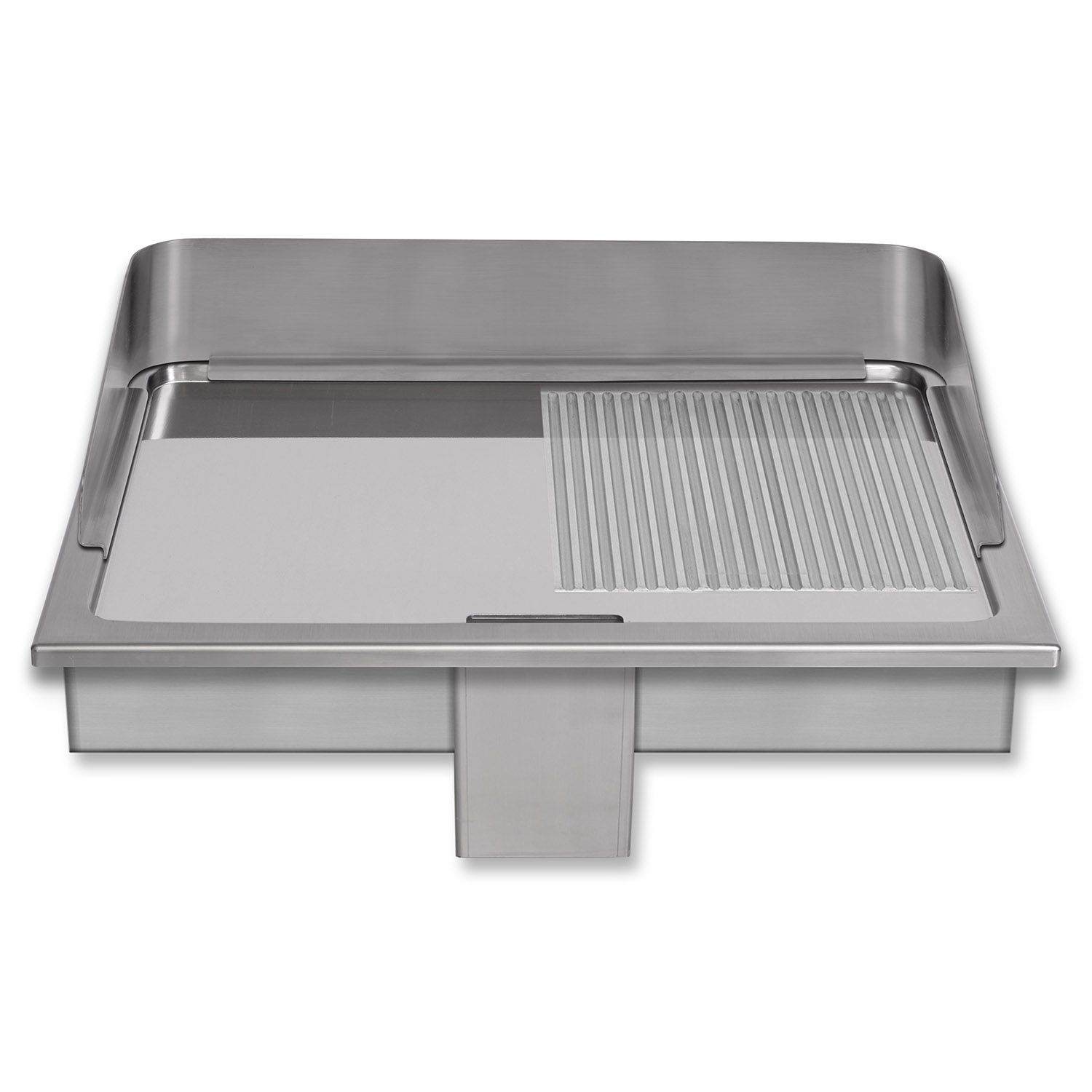 Berner BGEH100CSPEED Einbau-Bratplatte hartverchromt 1/2 gerillt Speed