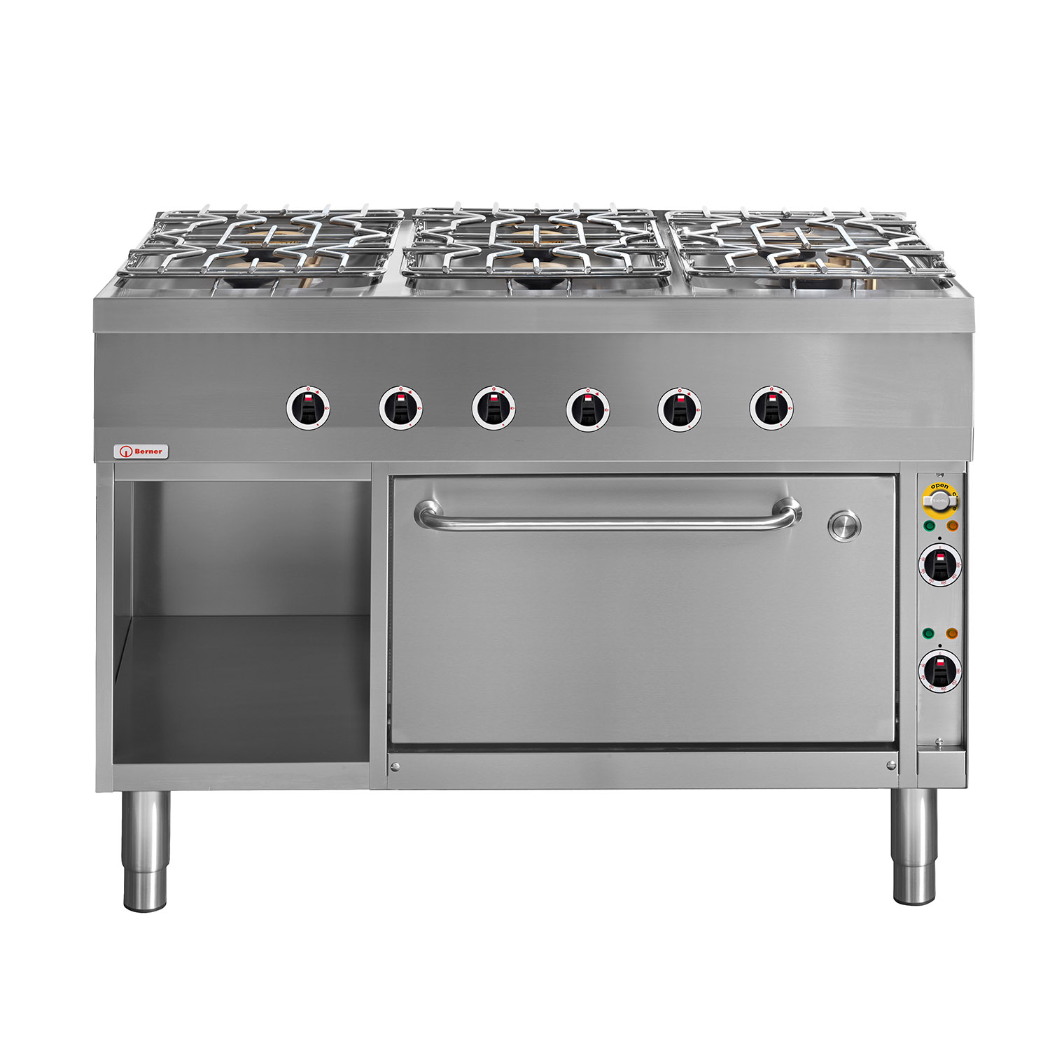 Berner BHG6D85B Standherd Gas mit 6 Kochstellen Diagonal Sondermodell