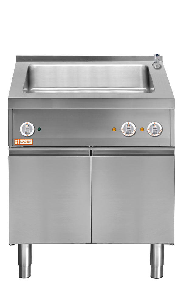 LOCHER 227641 Elektro-Wasserbad GN 2/1  - mit Teller-Wärmeschrank und Festanschluss