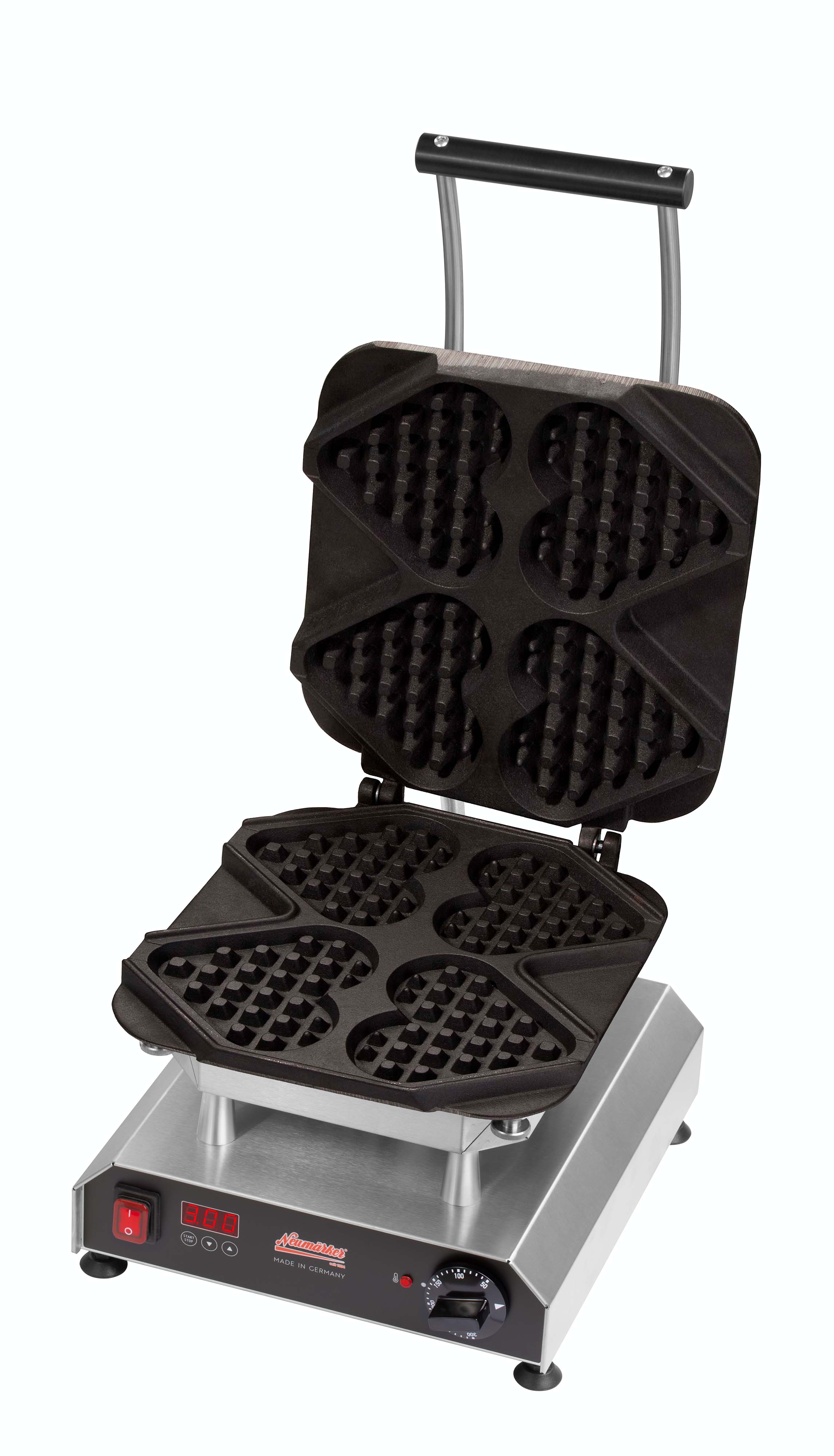 Neumärker Waffeleisen Thermocook® inkl. Waffel-Herz am Stiel Wechselplatten