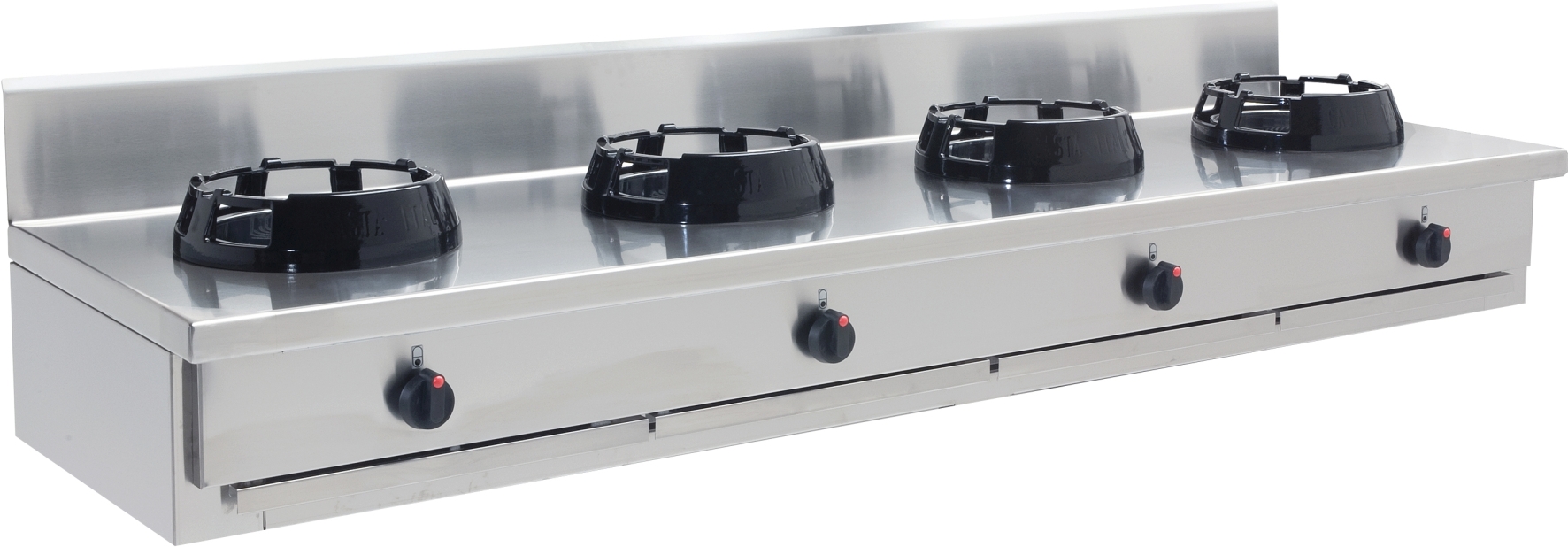 CASTA Chinaherd / Allgas-Wokherd 4 x 14kW Brenner, 56 kW, Tischgerät
