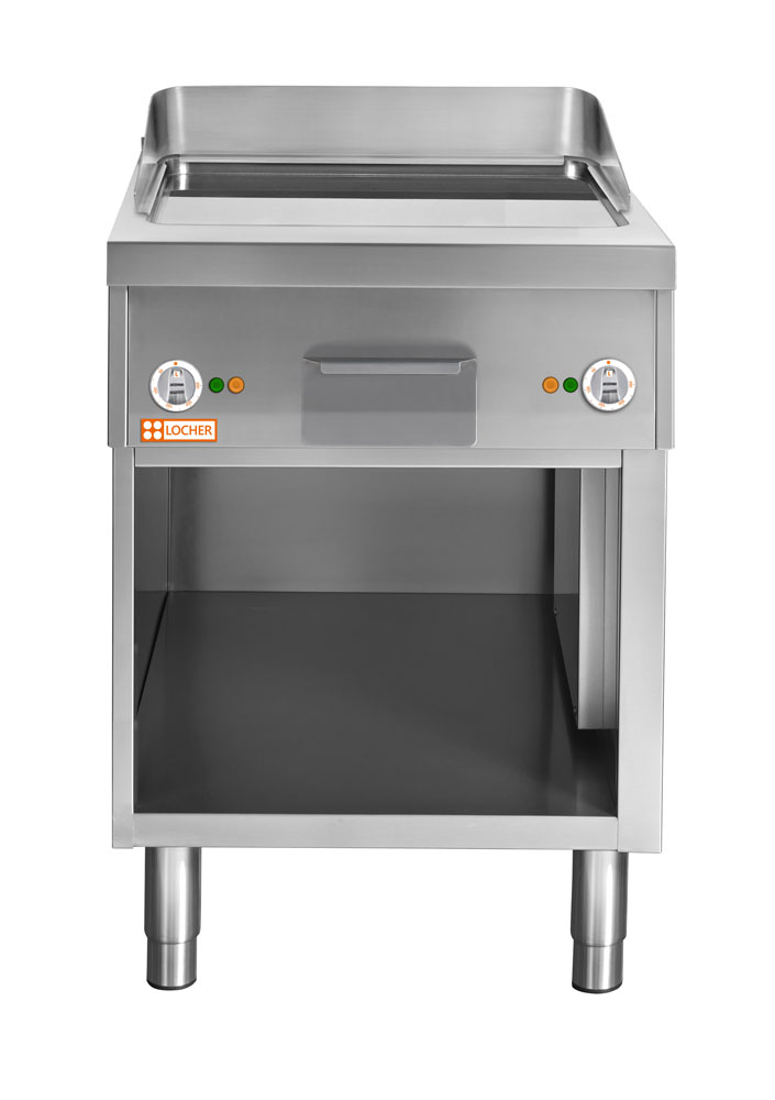 LOCHER 228401 Elektro-Bratplatte 600 - Bratfläche ﻿hartverchromt, glatt