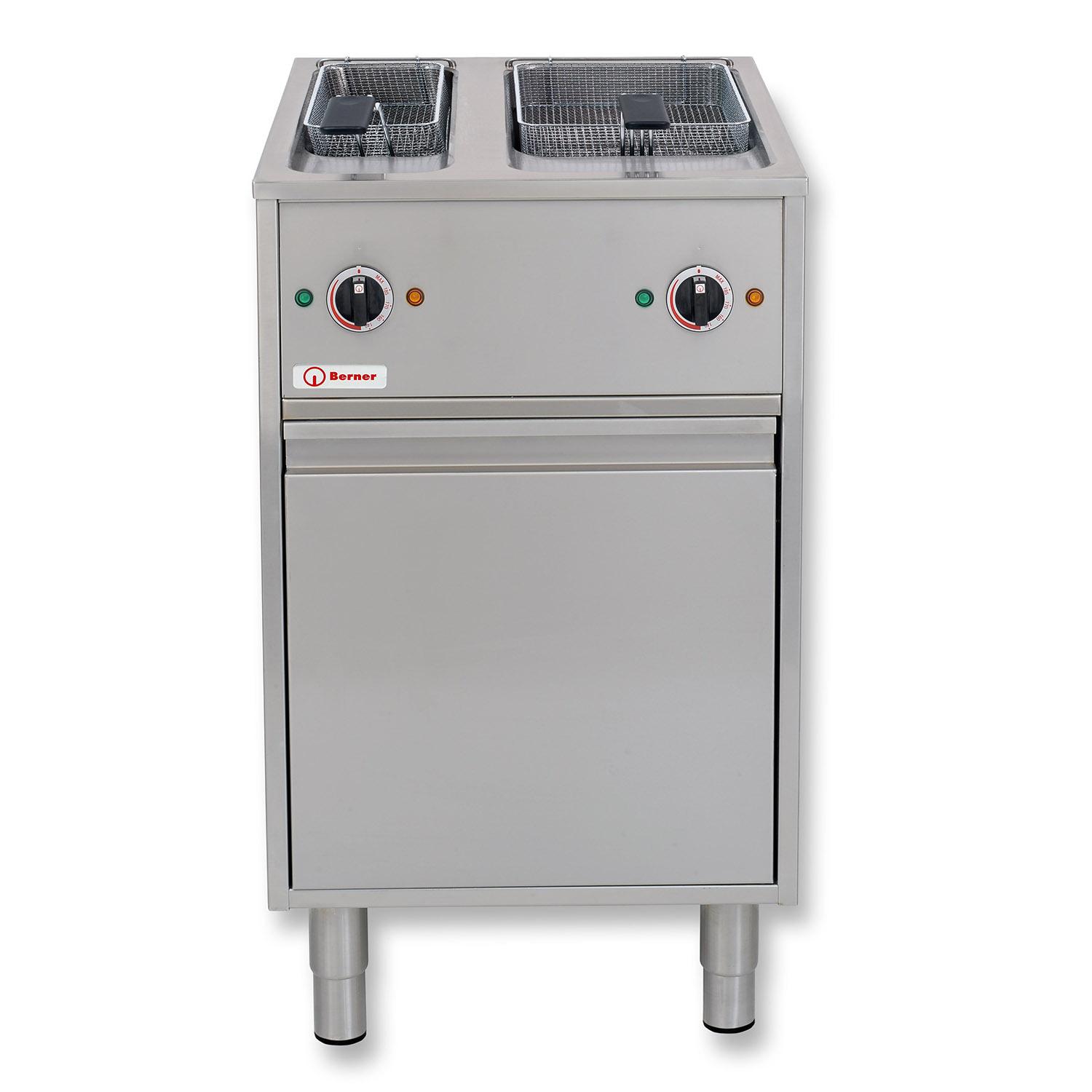 Berner BFHE50_2 Elektro Fritteuse Standgerät mit 2 Becken Frittstar