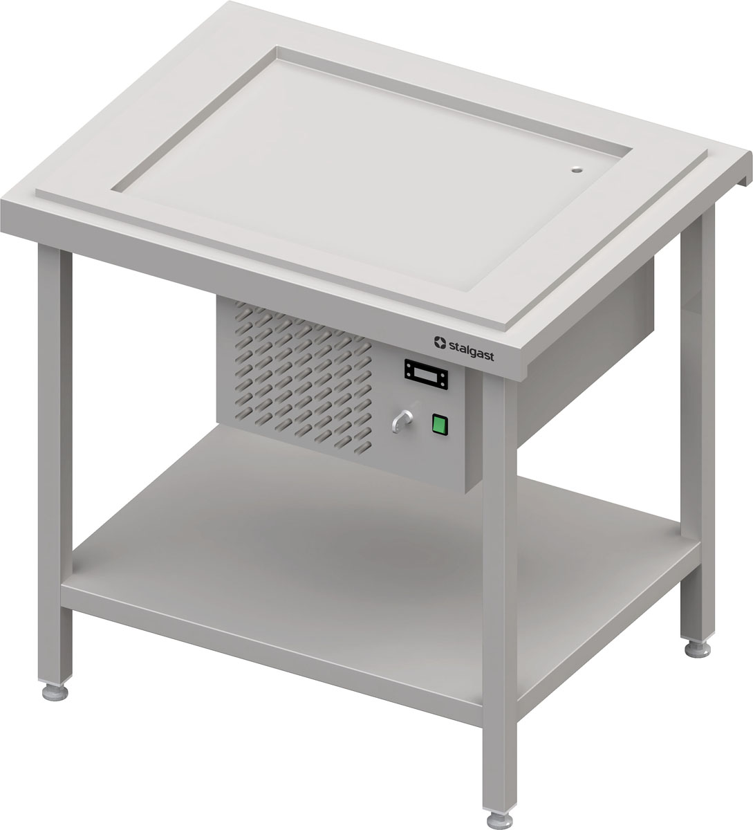 STALGAST Kaltausgabe mit einer Kühlplatte 2x GN1/1, 920x735x880, Edelstahlabdeckung