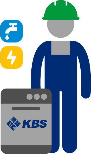 KBS Einspülservice für Untertisch Spülmaschinen