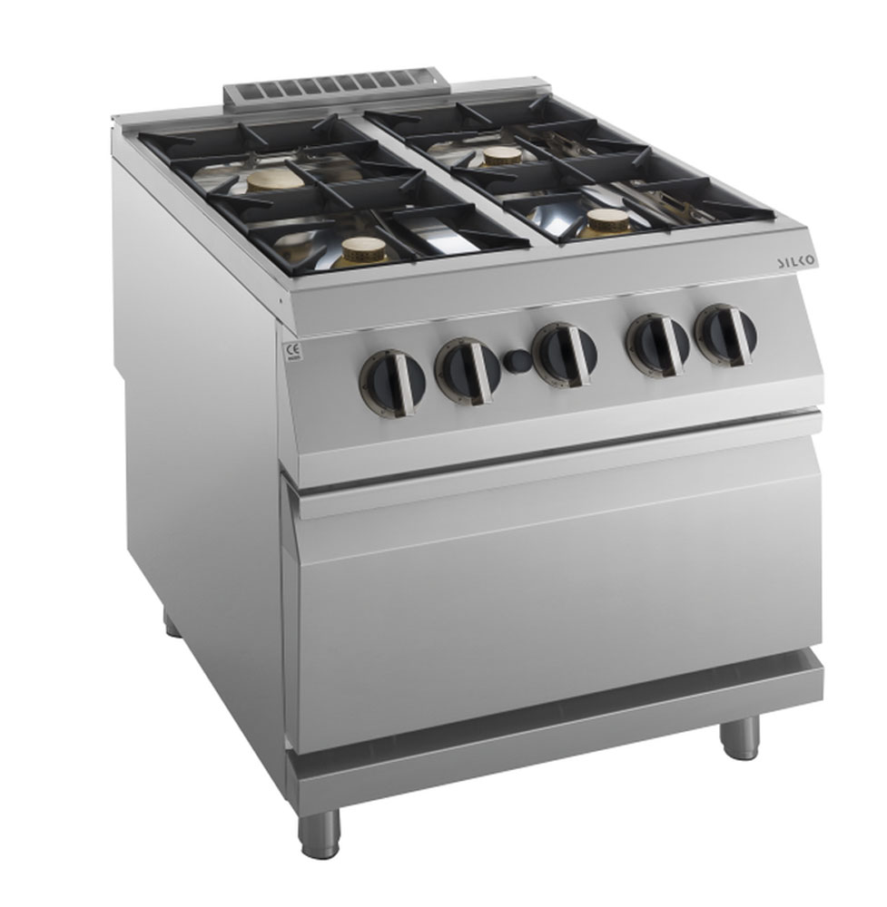 KBS Gas-Herd 4 Brenner 35 kW mit Gas-Ofen 8kW