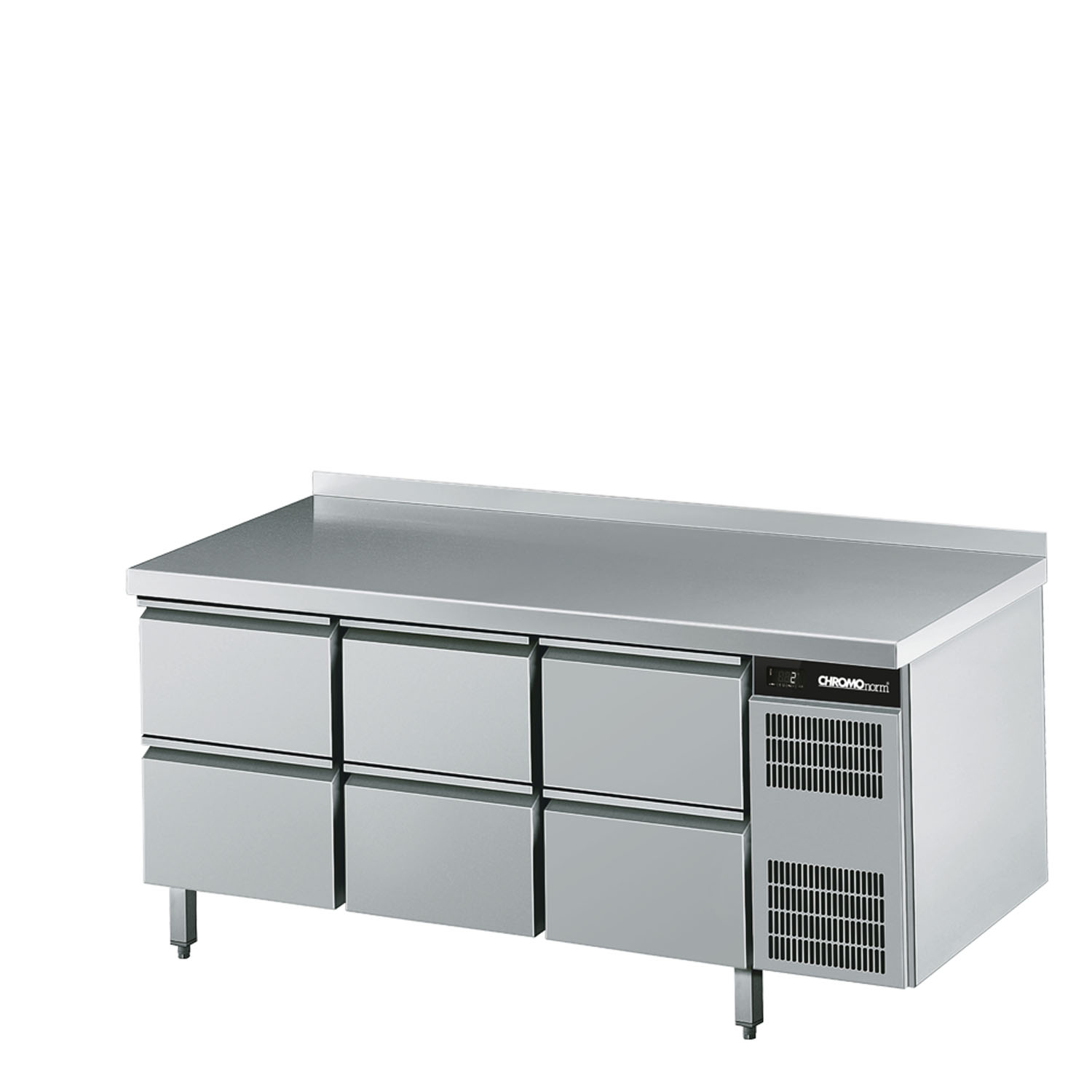 CHROMOnorm KÜHLTISCH GN 1/1, 6 ZÜGE 1/2 - 1725x700x850 mm