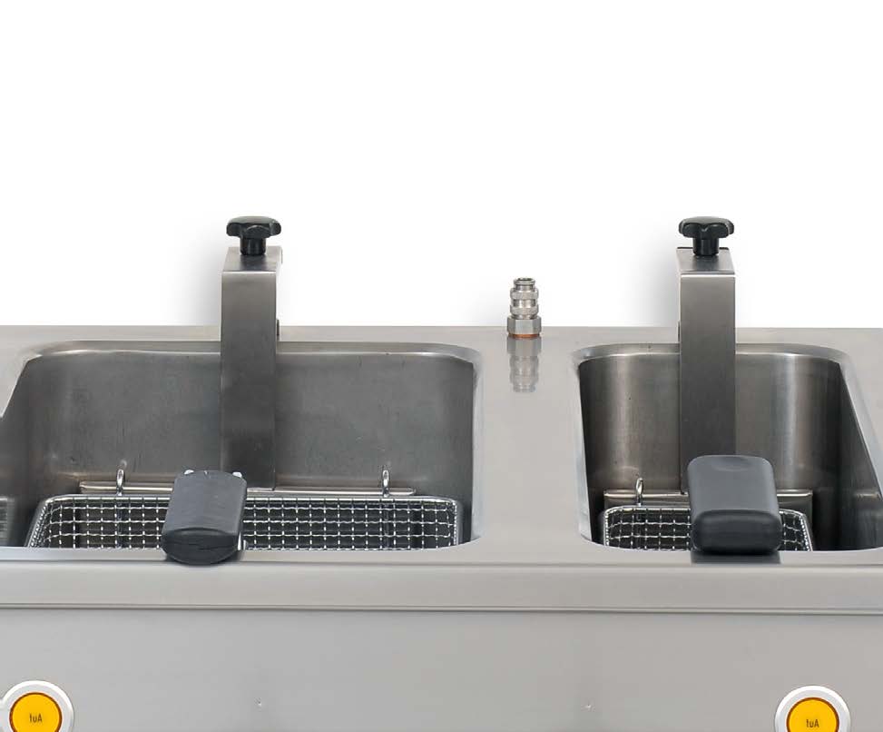 Korbhebeautomatik für Stand Fritteuse mit 2 Becken