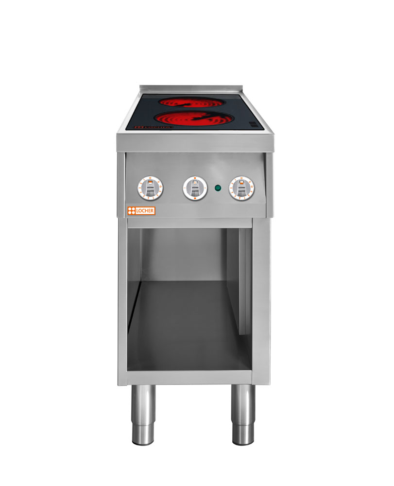 LOCHER 227300 Elektroherd, 2 Kochstellen á 3 kW, - ﻿Strahlheizkörper