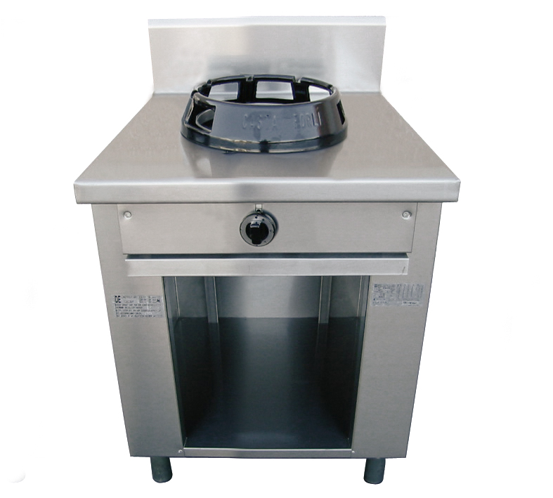 CASTA Chinaherd / Allgas-Wokherd / Allgas-Chinaherd 1 x 14kW Brenner, Wand-Modell Breite 600mm