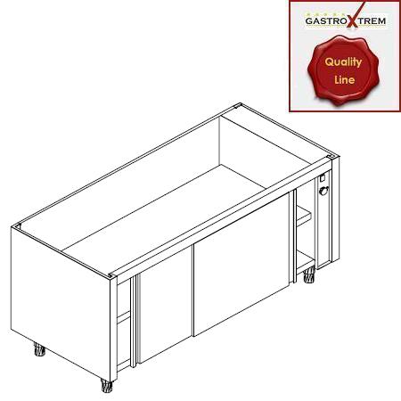 GASTROXTREM Wärmeschrank-Unterbauelement - Gastronomie-Wärmeschrank mit Schiebetüren einseitig