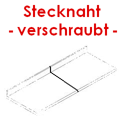Aufpreis Arbeitsplattenverbindung Stecknaht verschraubt zu Arbeitsplatte 60/70 cm