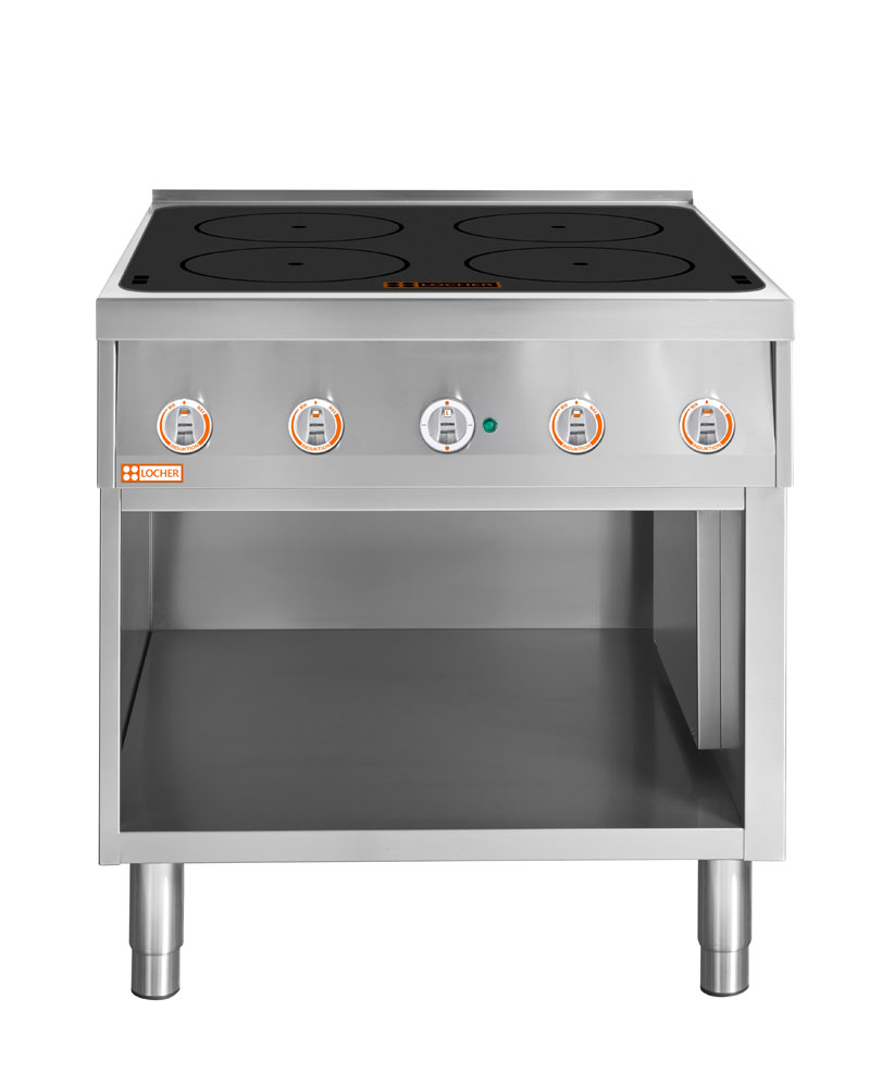 ﻿Induktionsherd 4-fach 20 kW 4 x 5 kW  LOCHER 227203 by BERNER Kochsysteme