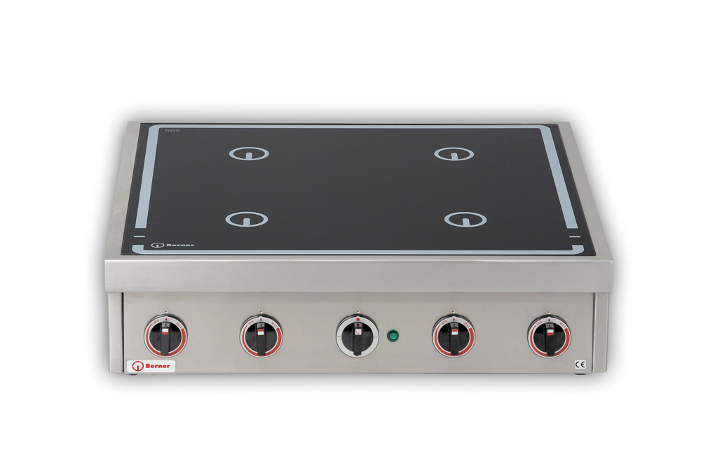 BI4KTT14 Berner Auftisch Induktionsgerät mit 14 kW und 4 Platten