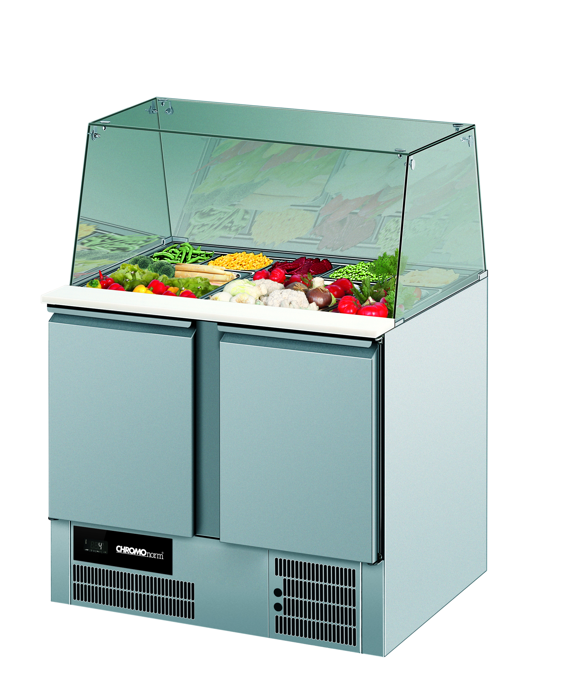 CHROMOnorm SALADETTE BR 795 - GN 1/1 - GLASAUFSATZ - 2 TÜREN