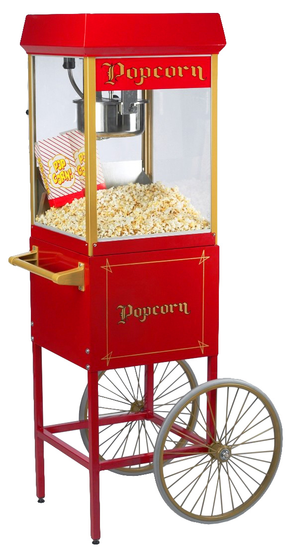2-Rad Unterwagen für Popcorn-Maschine 4 Oz/115 Gramm