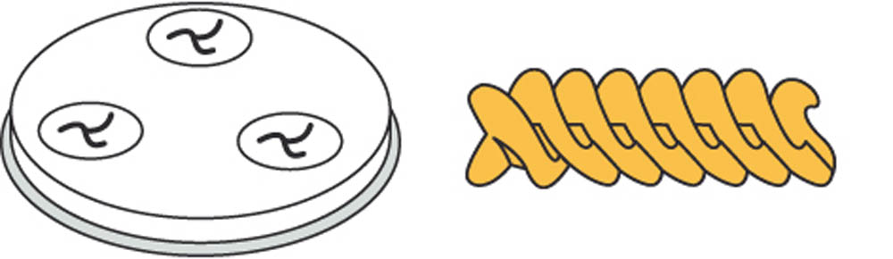 Pasta-Scheibe Ø 57 mm Fusilli - für MPF 2,5 und MPF 4