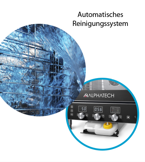 Automatisches Reinigungsystem für Geräte mit T-Steuerung werkseitig integriert
