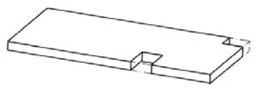 Tischplatten Eckenauschnitt mit Schnittkanten