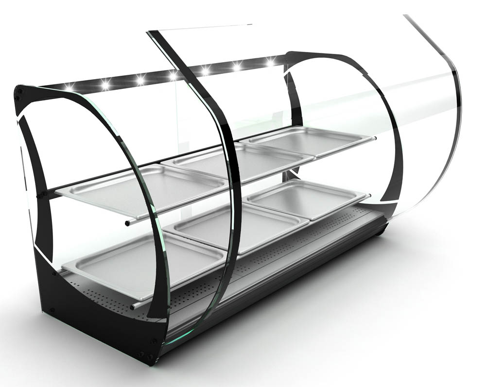 Warmhaltevitrine Honda - 6x 2/3 GN x 20 mm