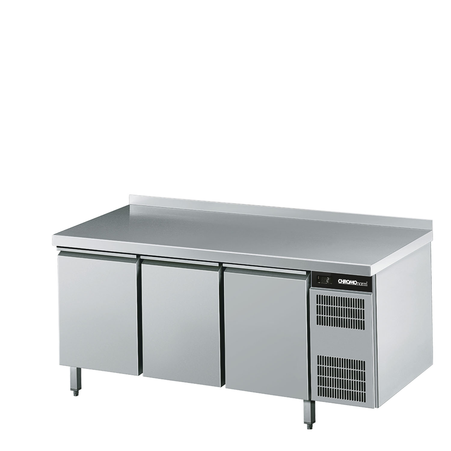 CHROMOnorm TIEFKÜHLTISCH GN 1/1 - 3 TÜREN MIT TISCHPLATTE - STECKERFERTIG