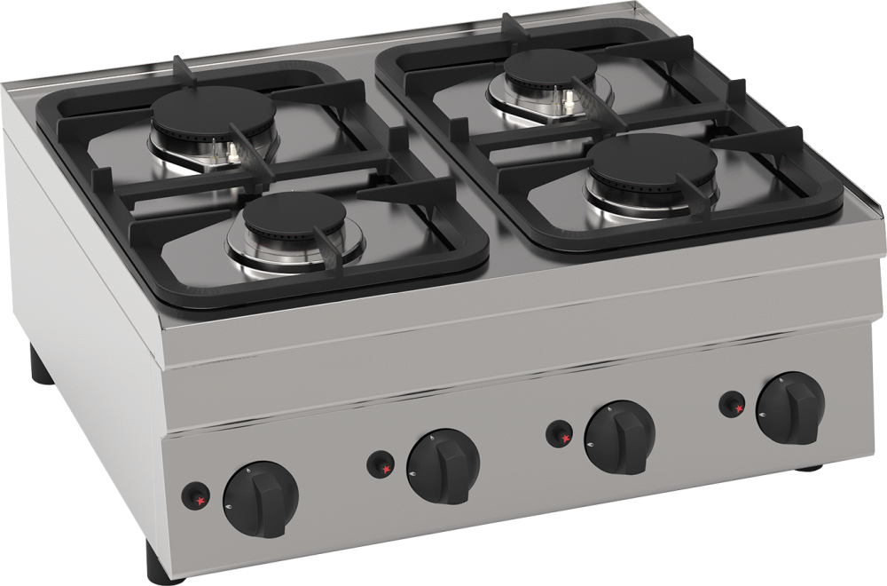 KBS Gas-Kochfläche mit 4 Brenner Tischgerät