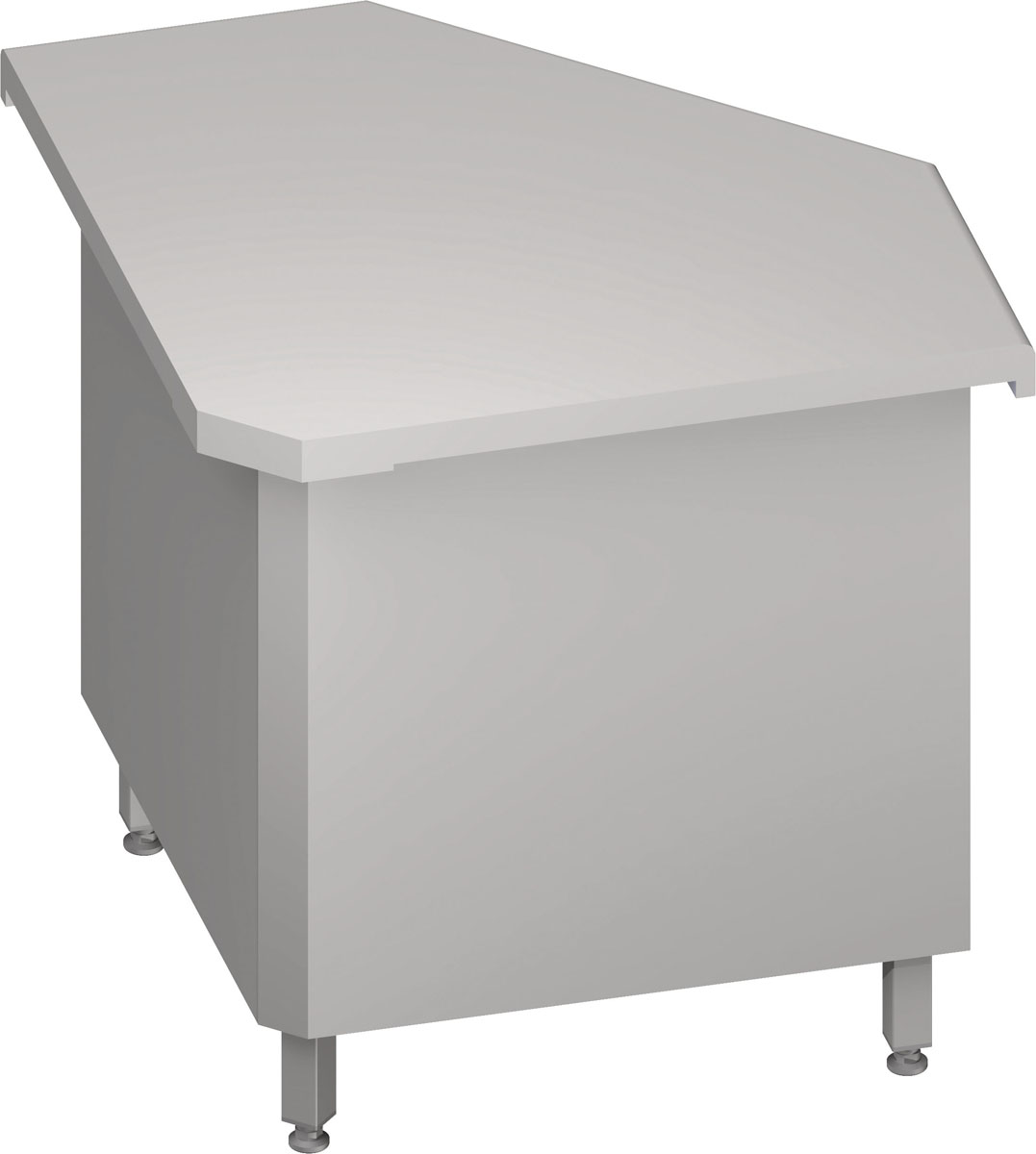 STALGAST Inneneckmodul 90° "Free Flow" mit geschlossenem Unterschrank 785x785x880 mm Edelstahlabdeck