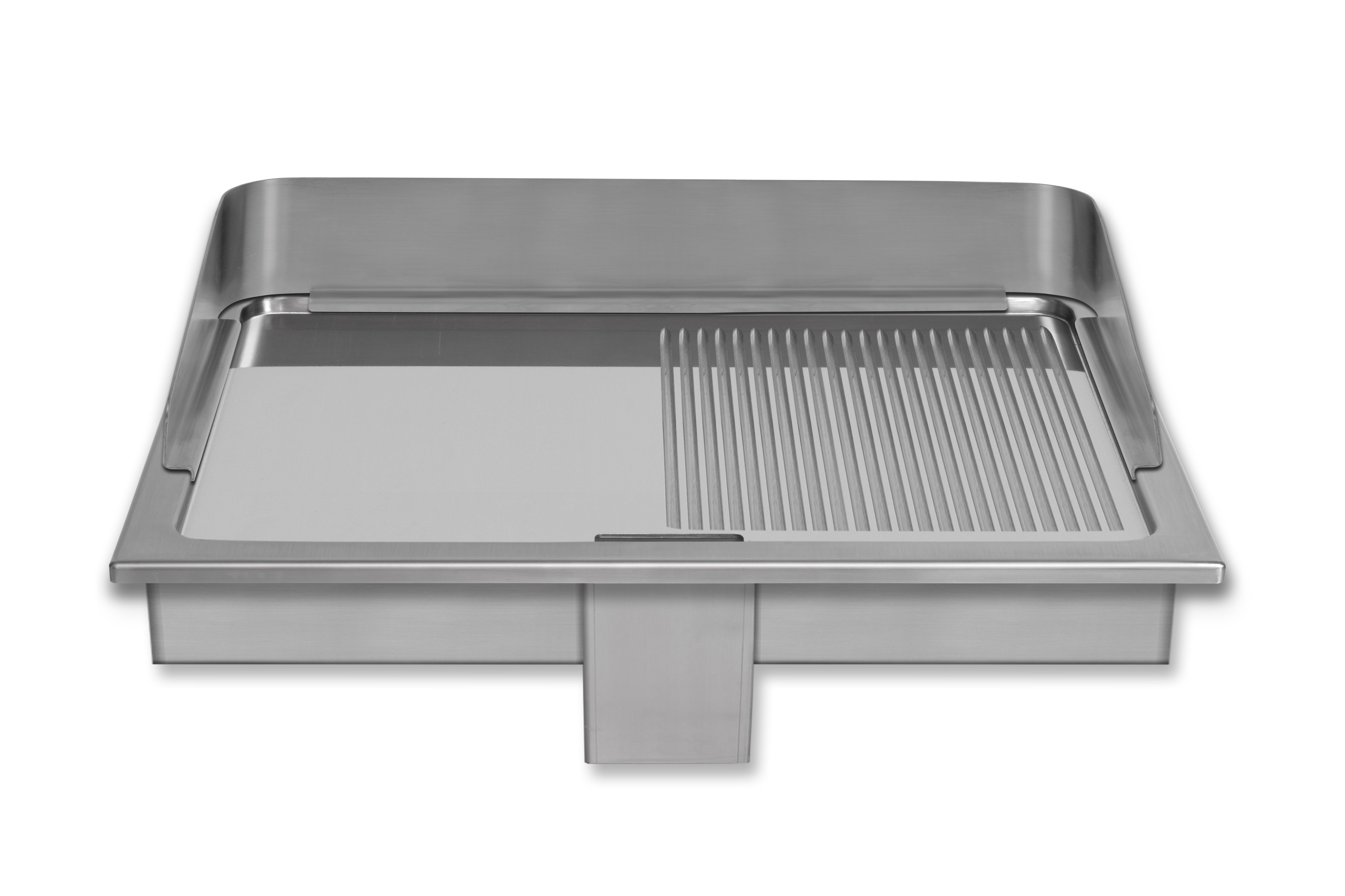 Berner BGEH120C Einbau-Bratplatte hartverchromt 1/2 gerillt