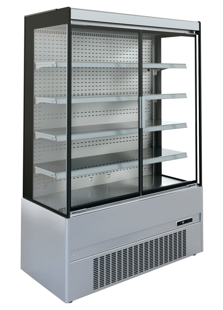 KBS Wandkühlregal Edelstahl Cronus 1310 mit Drehtüren