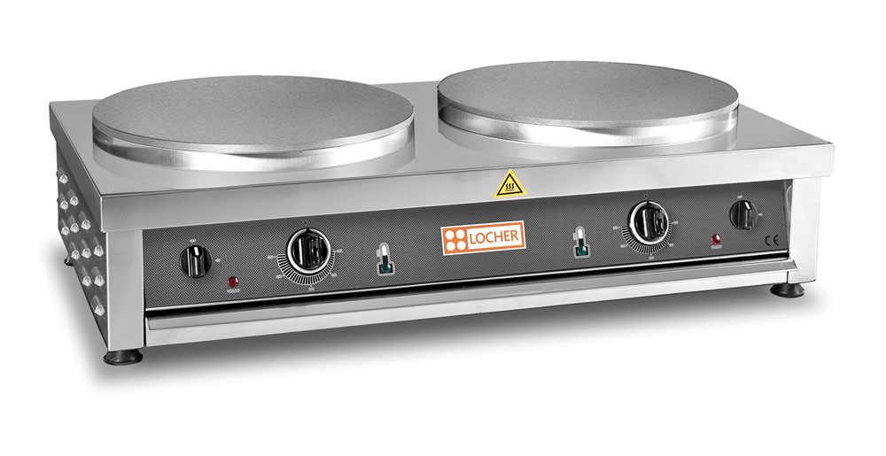 PROFIKOCHER 112701 Elektro-Doppel-Crêpes-Backgerät LCR40/2