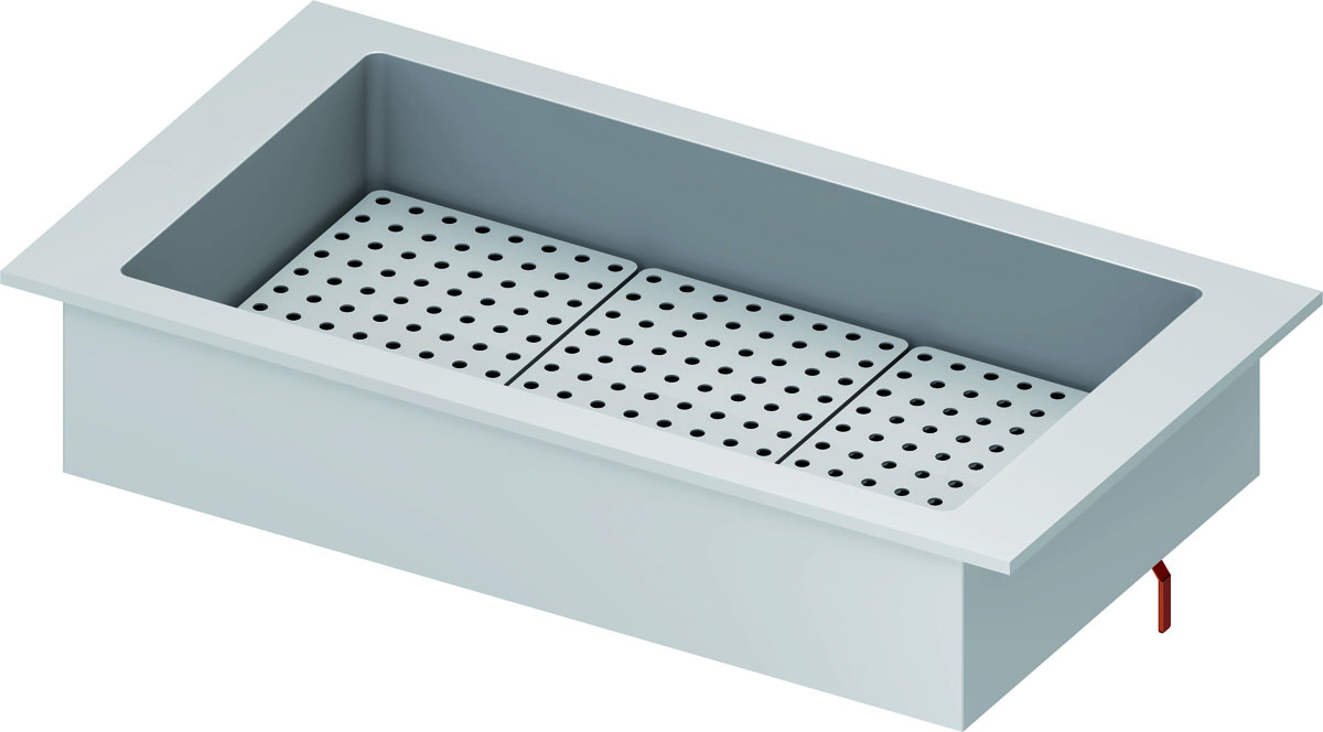 STALGAST Eiswanne "Drop-In" 3x GN1/1 1155x620x210 mm Edelstahlabdeckung